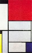 Piet Mondrian Composition with Black, Red, Gray, Yellow, and Blue oil painting on canvas